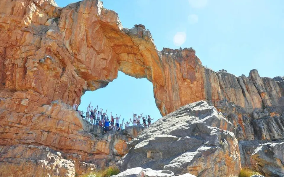 Aisha tijdens haar stage in Kaapstad