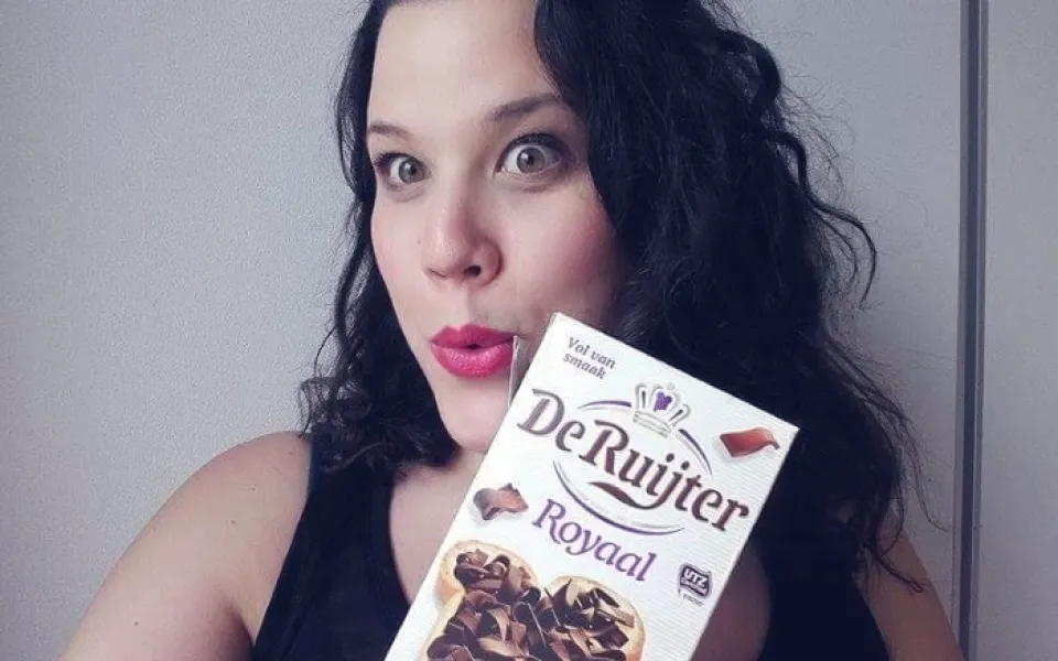 Marianne tijdens haar stage in Nederland