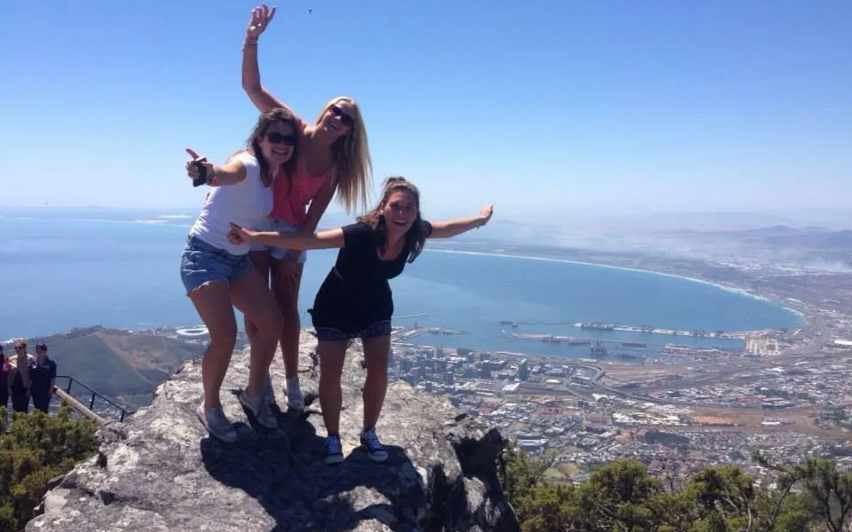 Dorien tijdens haar stage in Kaapstad