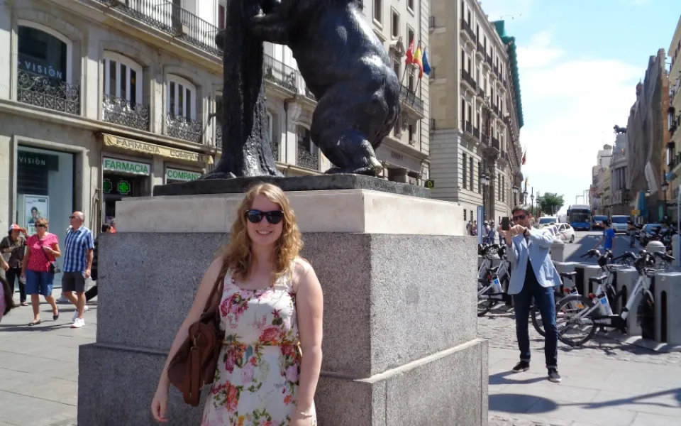 Ellen tijdens haar stage in Madrid, Spanje
