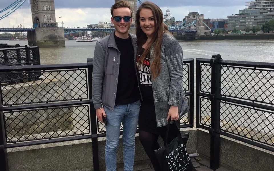 Nadieh tijdens haar stage in London, Engeland