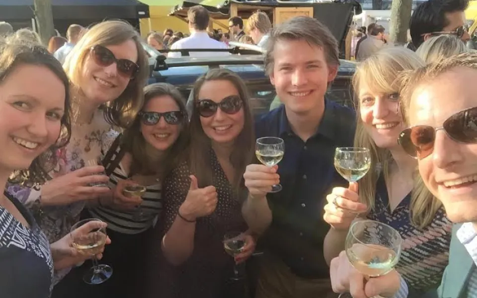 Olga tijdens haar studie in New York