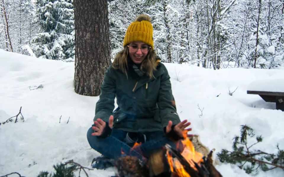 Dayenne tijdens haar stage in Trondheim, Noorwegen!