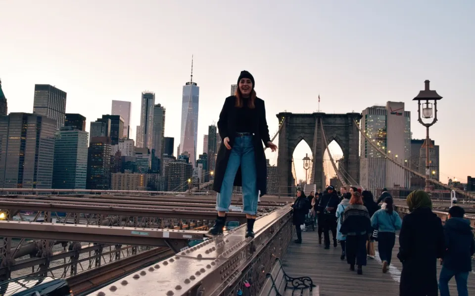 Demi tijdens haar stage in New York 2