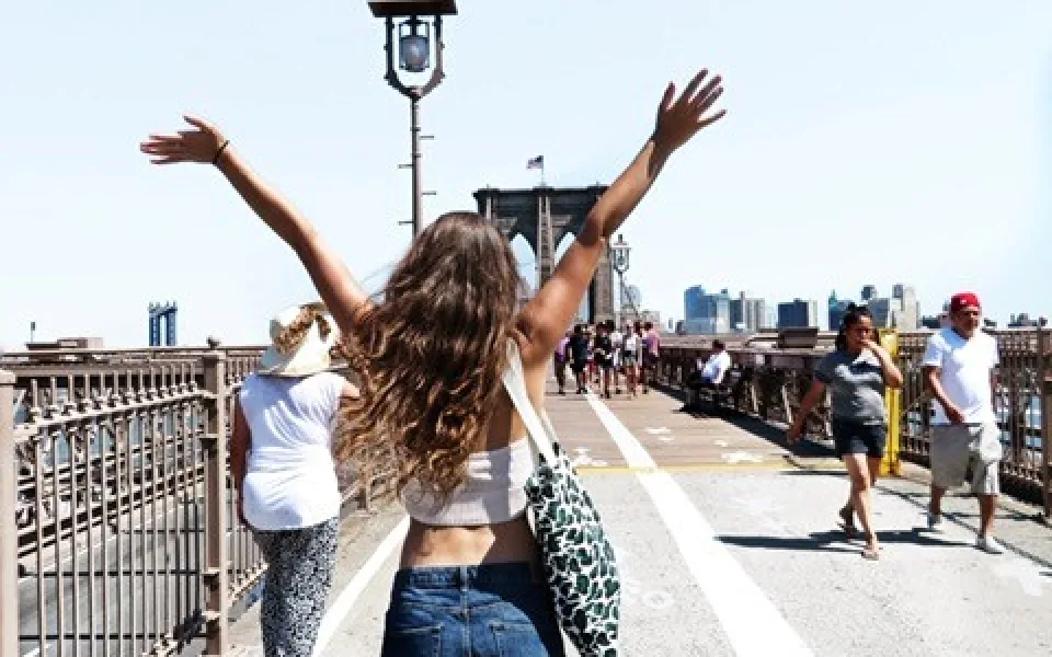 Julia tijdens haar stage in New York