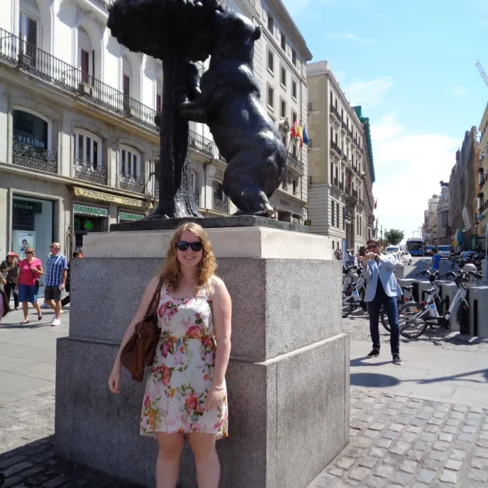 Ellen tijdens haar stage in Madrid, Spanje