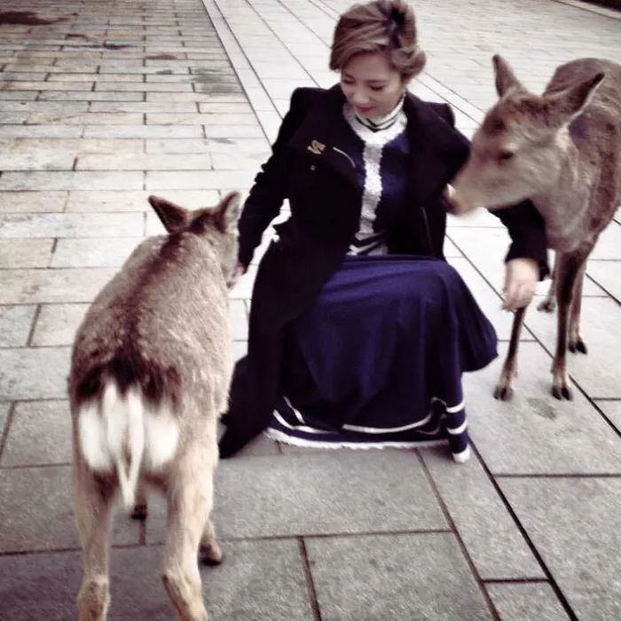 Linda tijdens haar stage in Tokyo, Japan 1