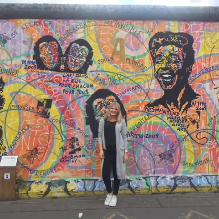 Demi tijdens haar stage in Berlijn