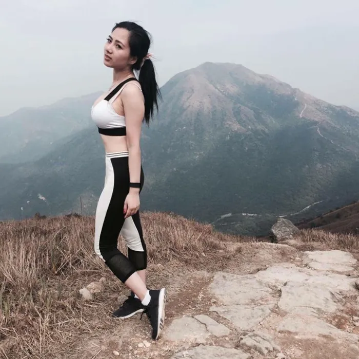 Linda tijdens haar stage in Hong Kong